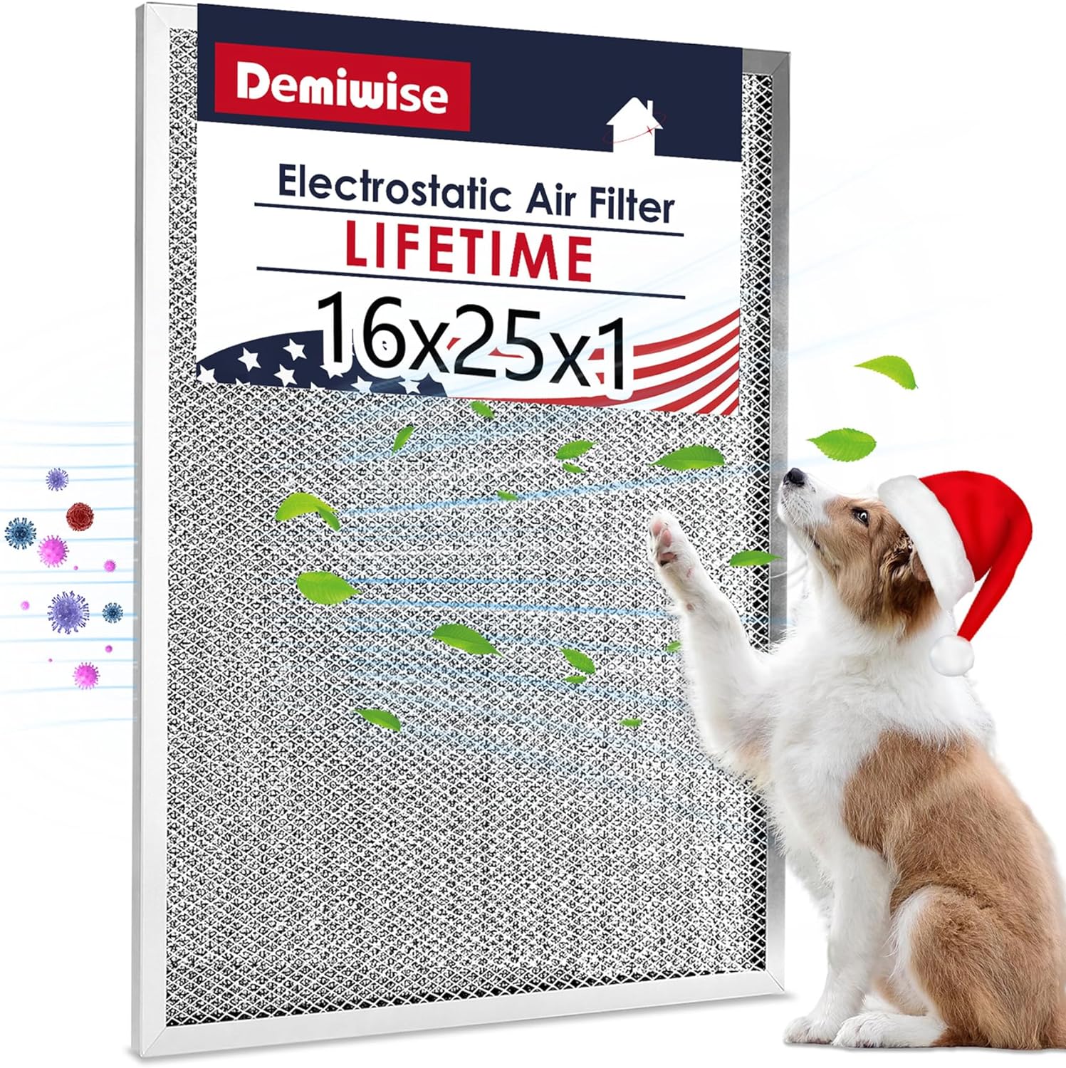 Demiwise 16x25x1 Electrostatic Air Filter