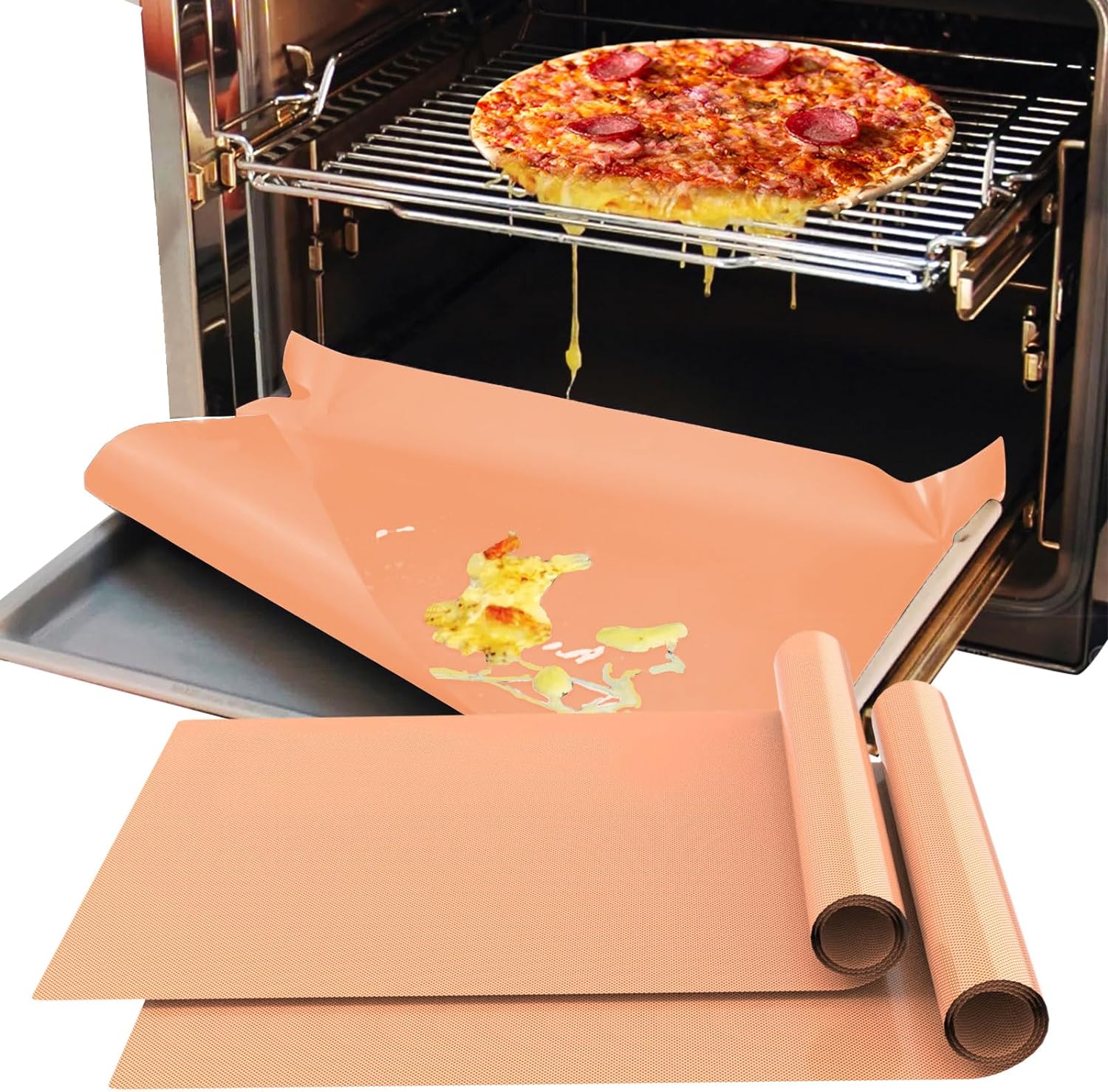 Demiwise 2 Pack Copper Oven Liners